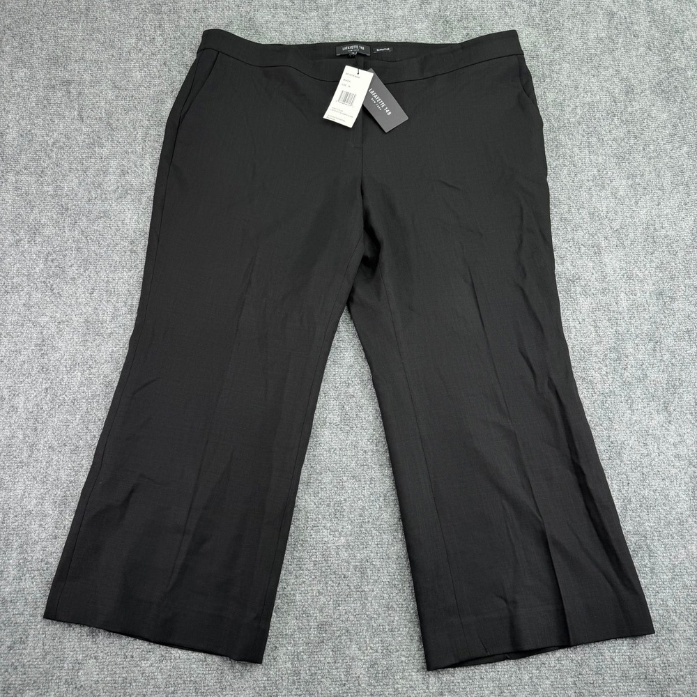 LAFAYETTE 148 Pants Womens 16 (Fits 40x24.5) Cropped Manhattan Virgin Wool FLAWS
